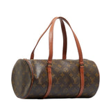 Louis Vuitton Monogram Papillon 30 [Old] HandBag Brown PVC Leather Ladies