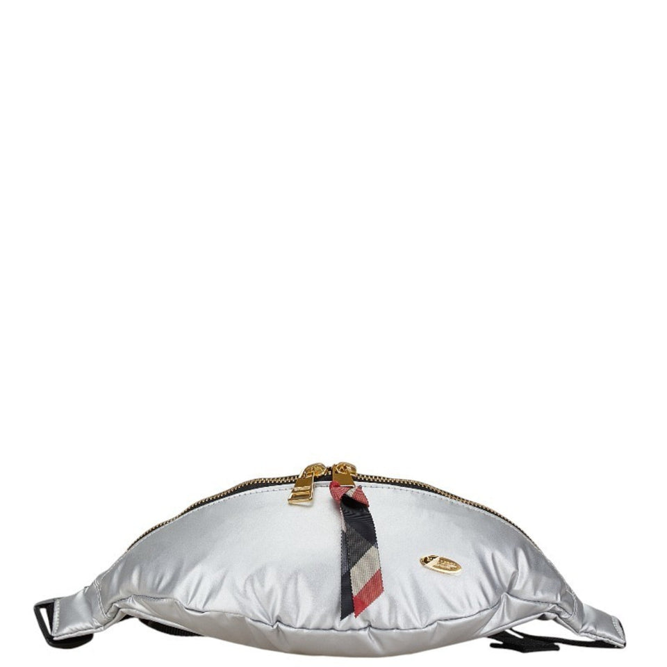 Burberry Blue Label Silver Nylon Fanny Pack Sling Bag ( )