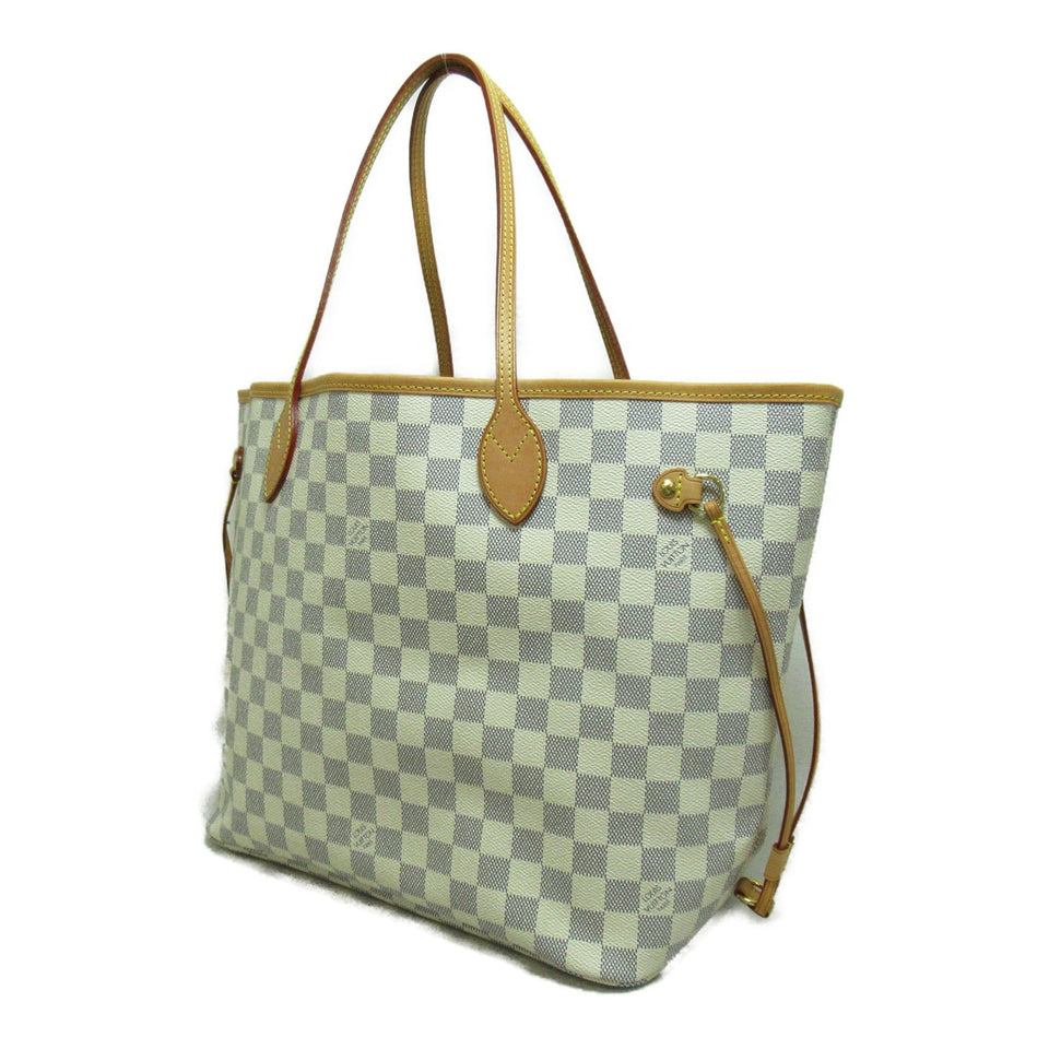 Louis Vuitton Neverfull MM Ivory Damier Azur PVC coated canvas Tote