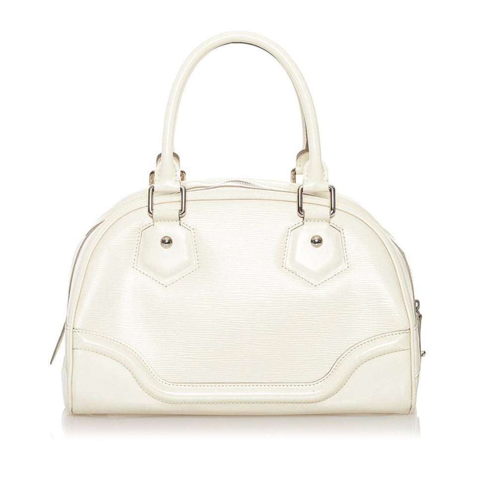 Louis Vuitton Epi Montaigne PM Handbag M5932J White Leather Ladies Louis Vuitton