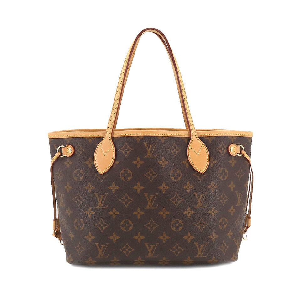 Louis Vuitton Monogram Neverfull PM Tote Bag Brown Beige