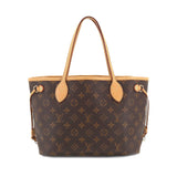 Louis Vuitton Monogram Neverfull PM Tote Bag Brown Beige