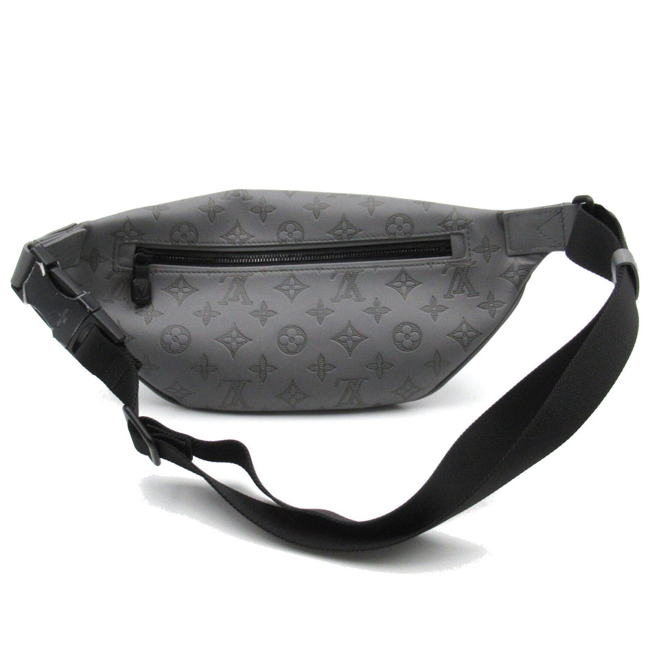 Louis Vuitton Discovery Bumbag PM Gray Monogram Shadow leather