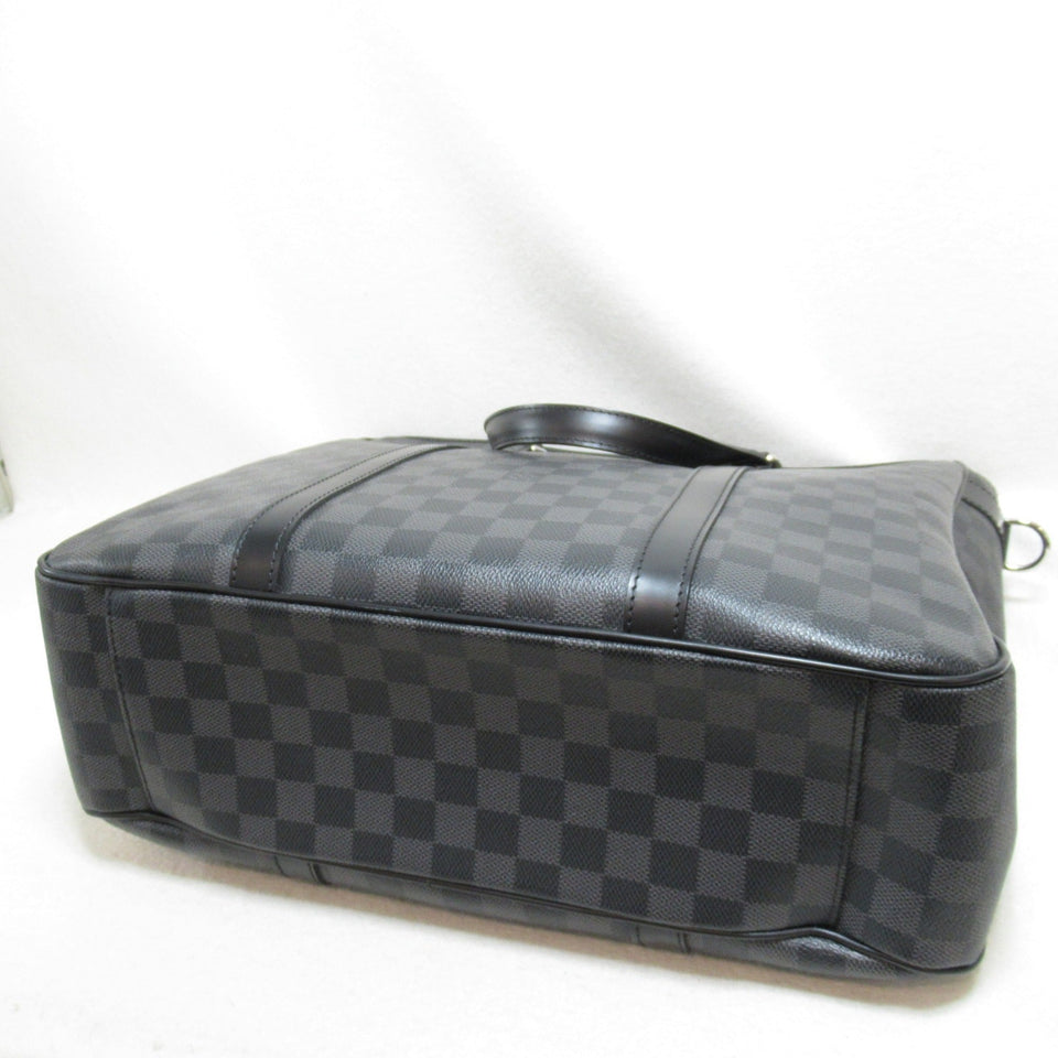 Louis Vuitton Tadao PM business bag Tote Bag Gray Damier graphite PVC coated canvas