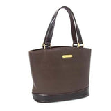 Burberry Brown Leather Handbag Tote Bag ( )