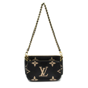 Louis Vuitton Multi Pochette Accessoires Black Monogram empreinte leather Clutch