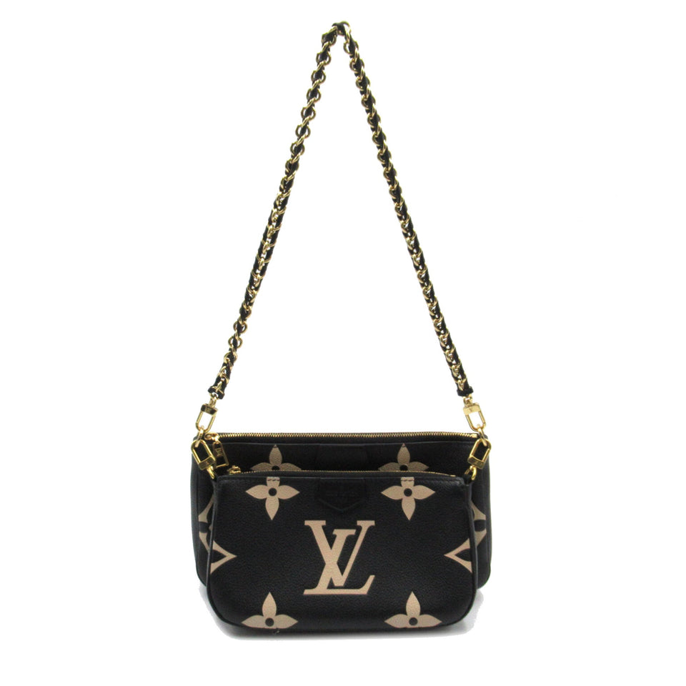 Louis Vuitton Multi Pochette Accessoires Black Monogram empreinte leather Clutch