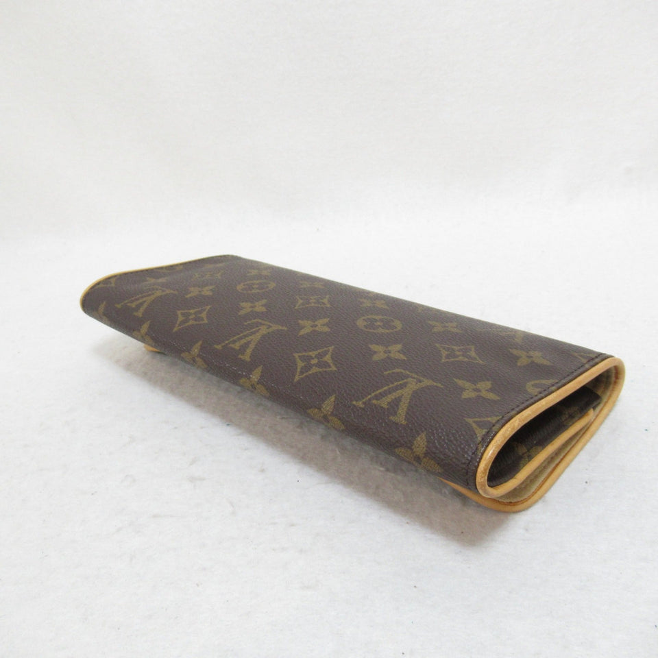 Louis Vuitton Pochette Twin GM Shoulder Bag Brown Monogram PVC coated canvas
