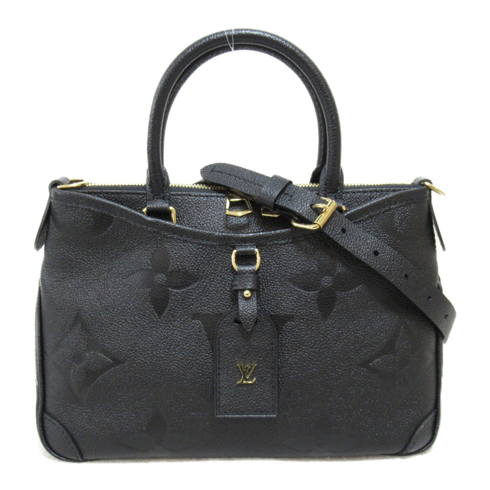 Louis Vuitton Trianon PM 2wayShoulder Bag Black Black Monogram empreinte leather