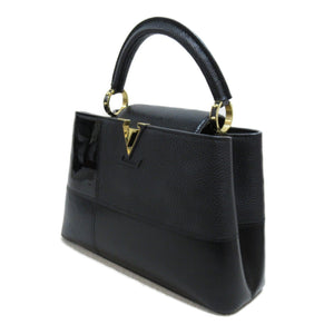 Louis Vuitton CapucineBB2way Shoulder Bag Black enamel Taurillon Clemence leather/snake