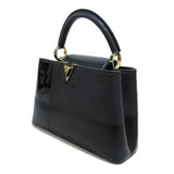 Louis Vuitton CapucineBB2way Shoulder Bag Black enamel Taurillon Clemence leather/snake