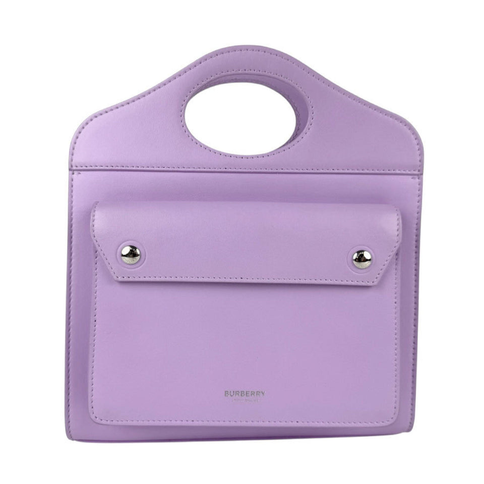 Burberry Purple Leather Handbag Shoulder Bag ( )