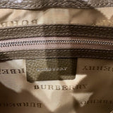 Burberry Khaki Canvas Leather Shoulder Bag ( )