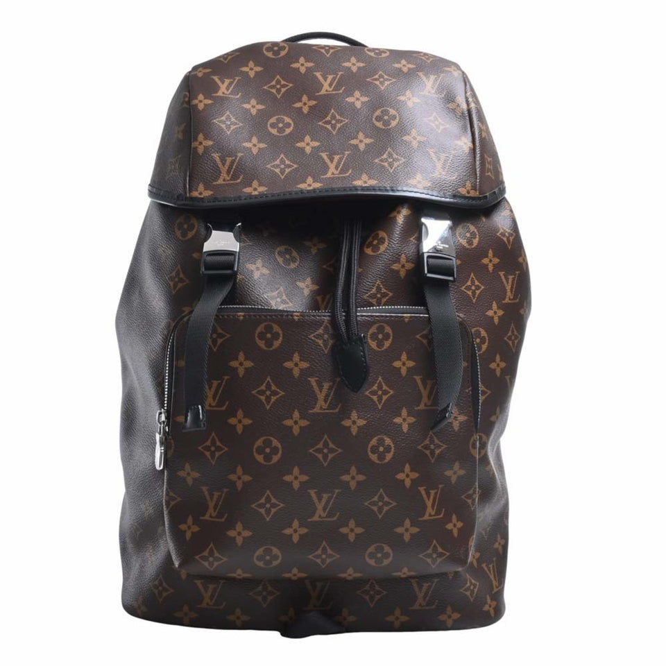 Louis Vuitton Monogram Macassar Backpack Rucksack Brown Women's