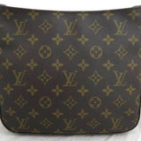 Louis Vuitton Bag Monogram Looping MM Black x Canvas Shoulder Handbag Ladies