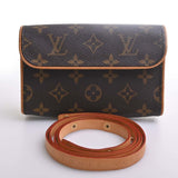 Louis Vuitton Monogram Pochette Florentine Waist Bag Brown Women's