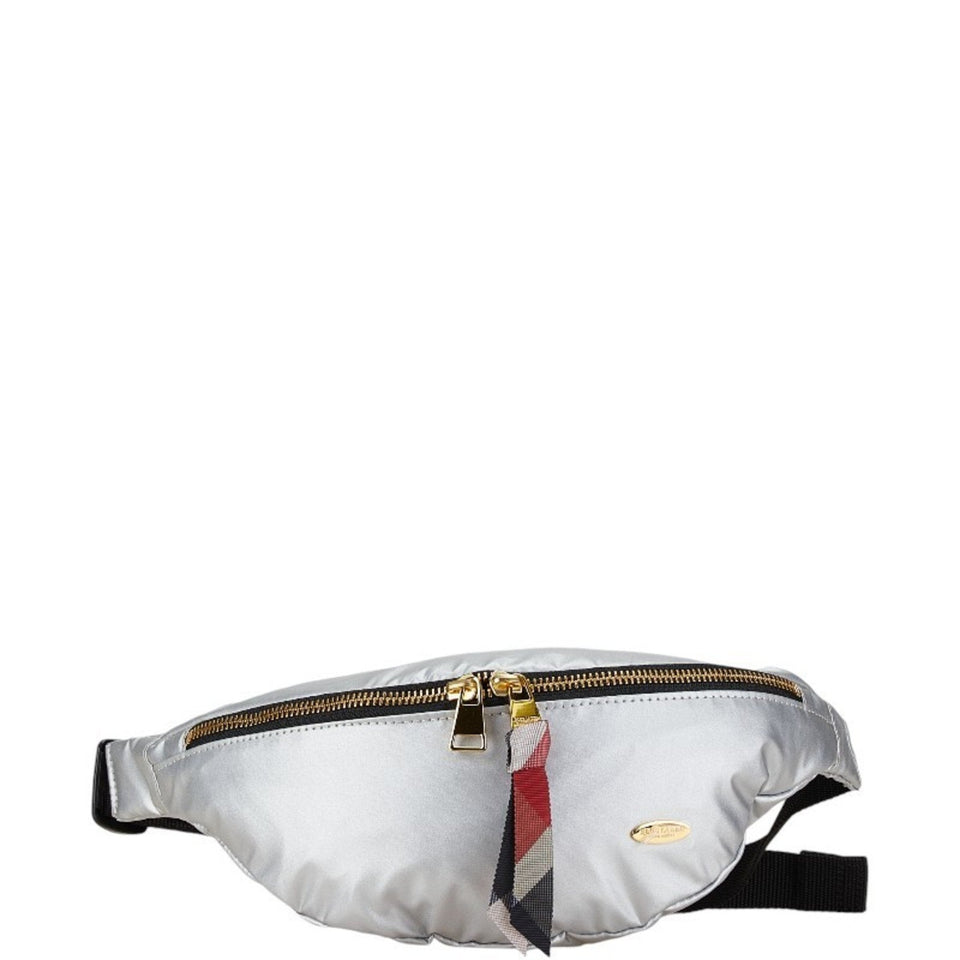 Burberry Blue Label Silver Nylon Fanny Pack Sling Bag ( )
