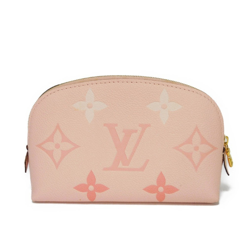 Louis Vuitton Pouch Pochette Cosmetic LV Logo Pink Monogram Empreinte by the Pool Boutonde Rose Women's Clutch