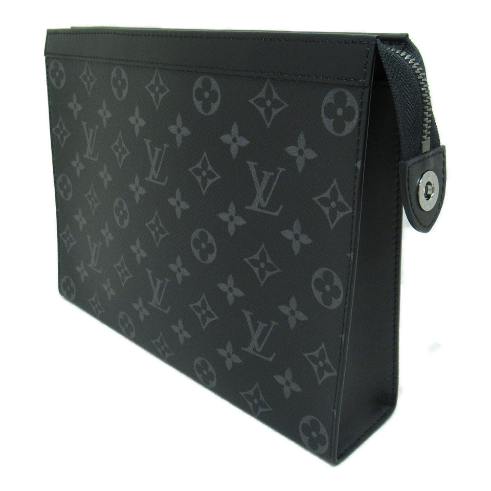 Louis Vuitton Pochette Voyage MM Black Monogram eclipse PVC coated canvas Clutch