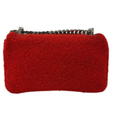 Burberry Red Color Pile Fabric Shoulder Bag ( )