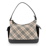 Burberry Beige Brown Canvas Leather Shoulder Bag ( )