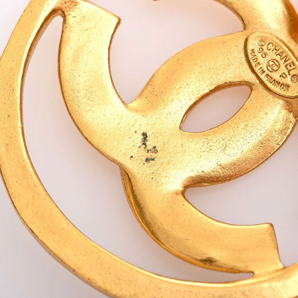 Chanel Cocomark Gold Circle Clip Earrings – Bags Junction