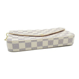 Louis Vuitton Pochette Felice White Damier Azur leather Clutch