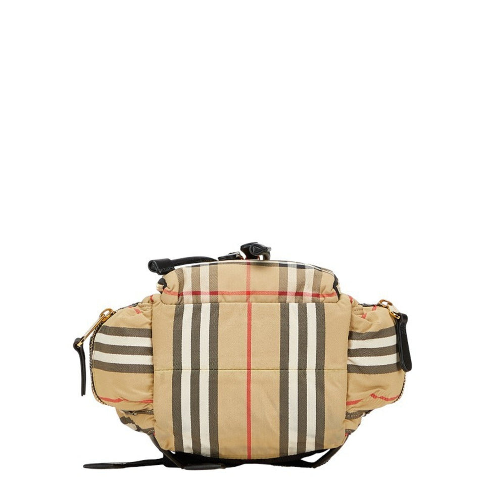 Burberry Beige Black Nylon Backpack ( )
