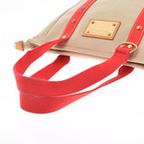 Louis Vuitton Antigua Hippo MM Beige Women's Cotton Canvas Handbag
