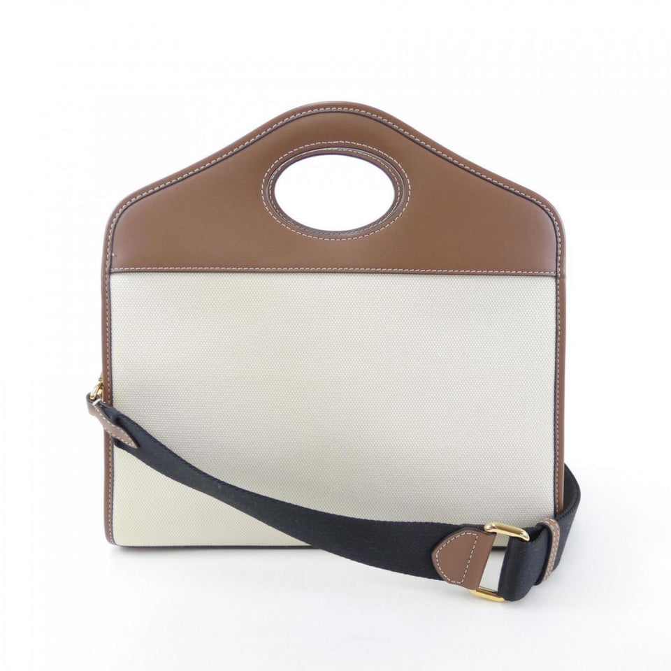 Burberry Beige Brown Handbag ( )