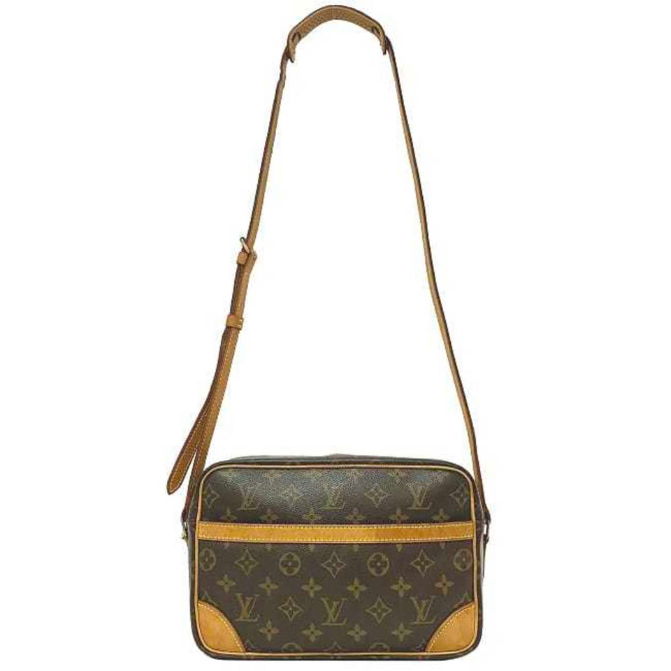Louis Vuitton Shoulder Bag Trocadero 27 Brown Beige Gold Monogram Canvas Nume