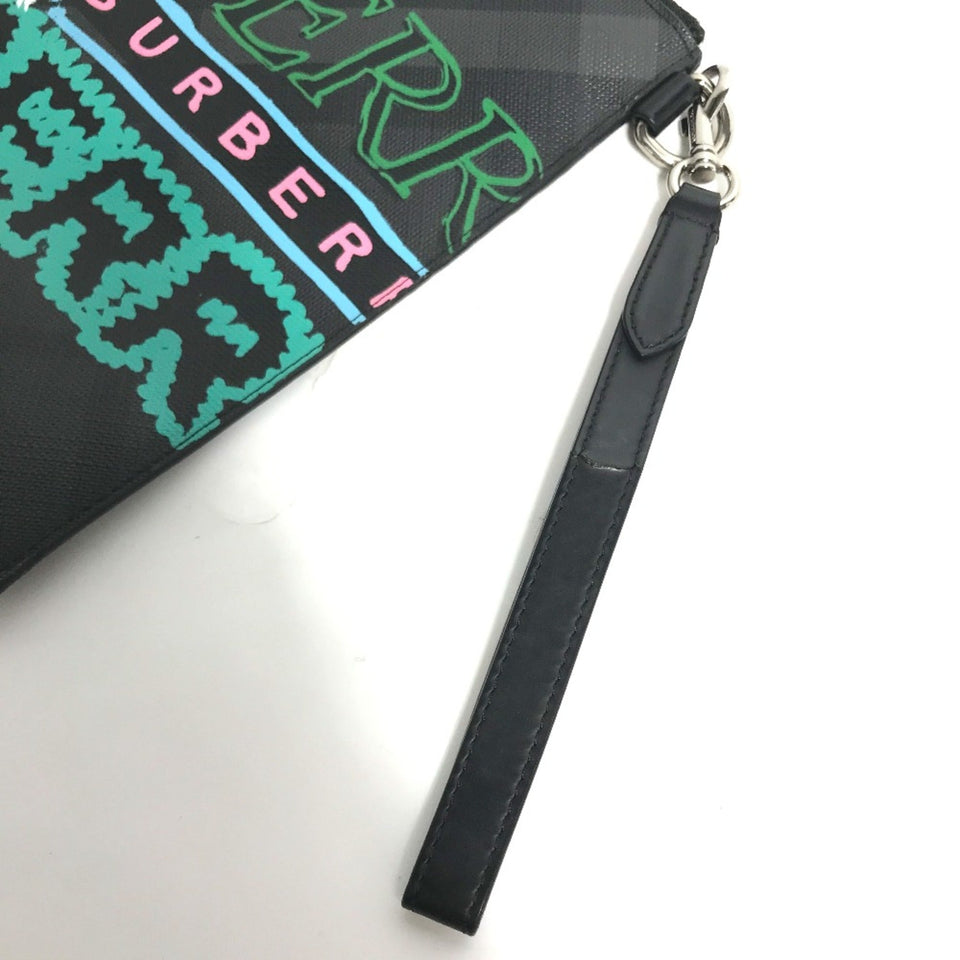 Burberry Black Leather Clutch Bag ( )