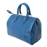 Louis Vuitton Mini Boston Bag Handbag Epi Toledo Blue