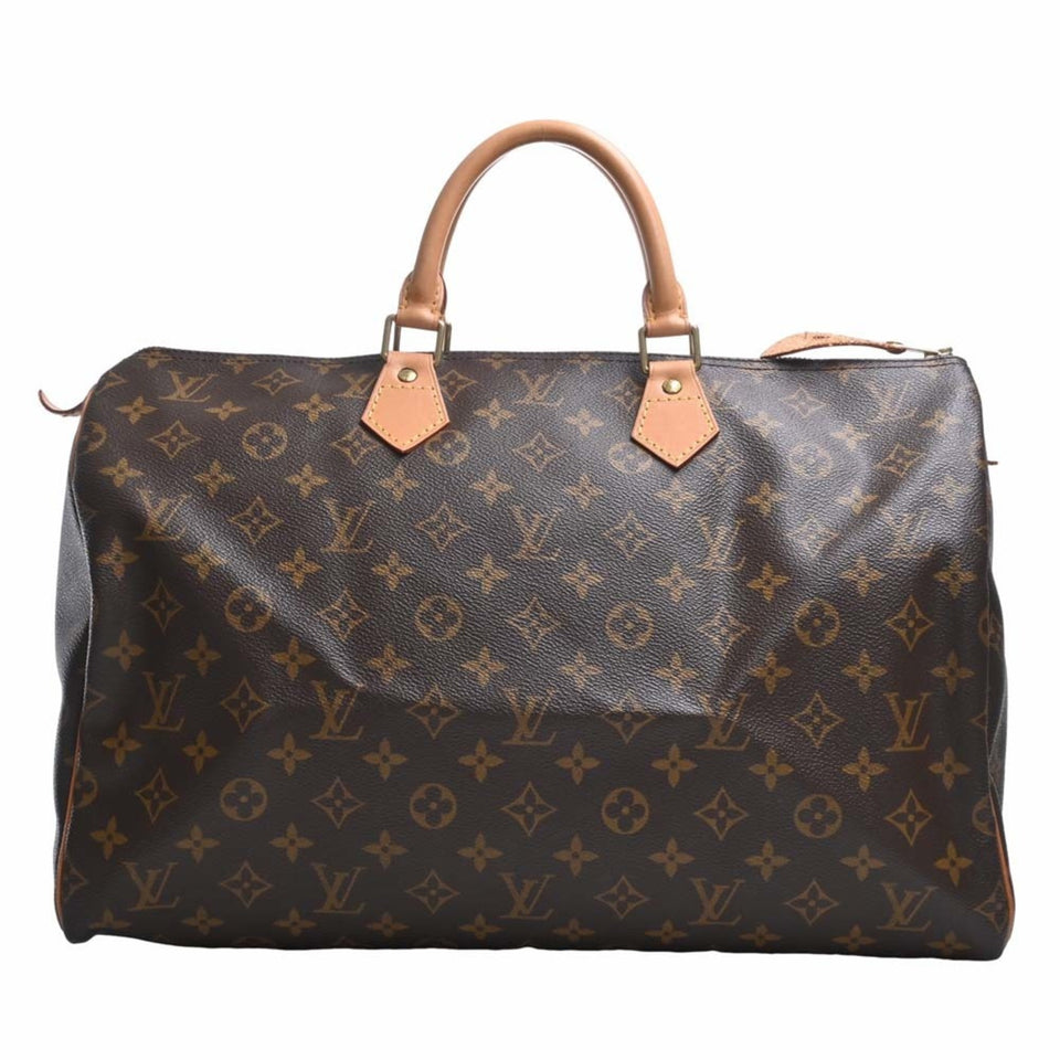Louis Vuitton Monogram Handbag Boston Bag Brown Women's