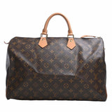 Louis Vuitton Monogram Handbag Boston Bag Brown Women's