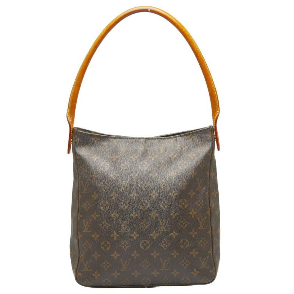 Louis Vuitton Monogram Looping GM Shoulder Bag Handbag Brown PVC Leather Ladies