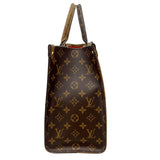 Louis Vuitton On the Go MM Giant Monogram Reverse Tote Bag HandBag Shoulder Women Men