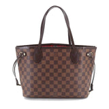 Louis Vuitton Damier Neverfull PM Tote Bag Ebene Brown