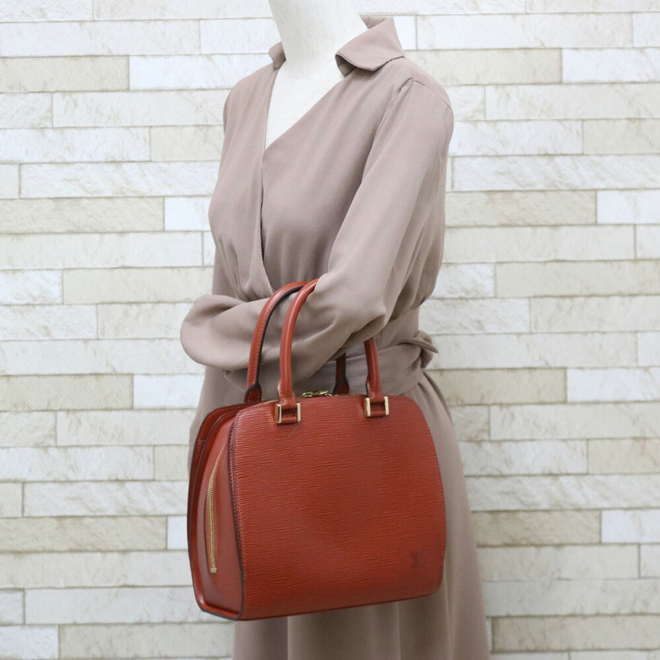 Louis Vuitton Handbag Epi Ponneuf Brown Kenyan Ladies