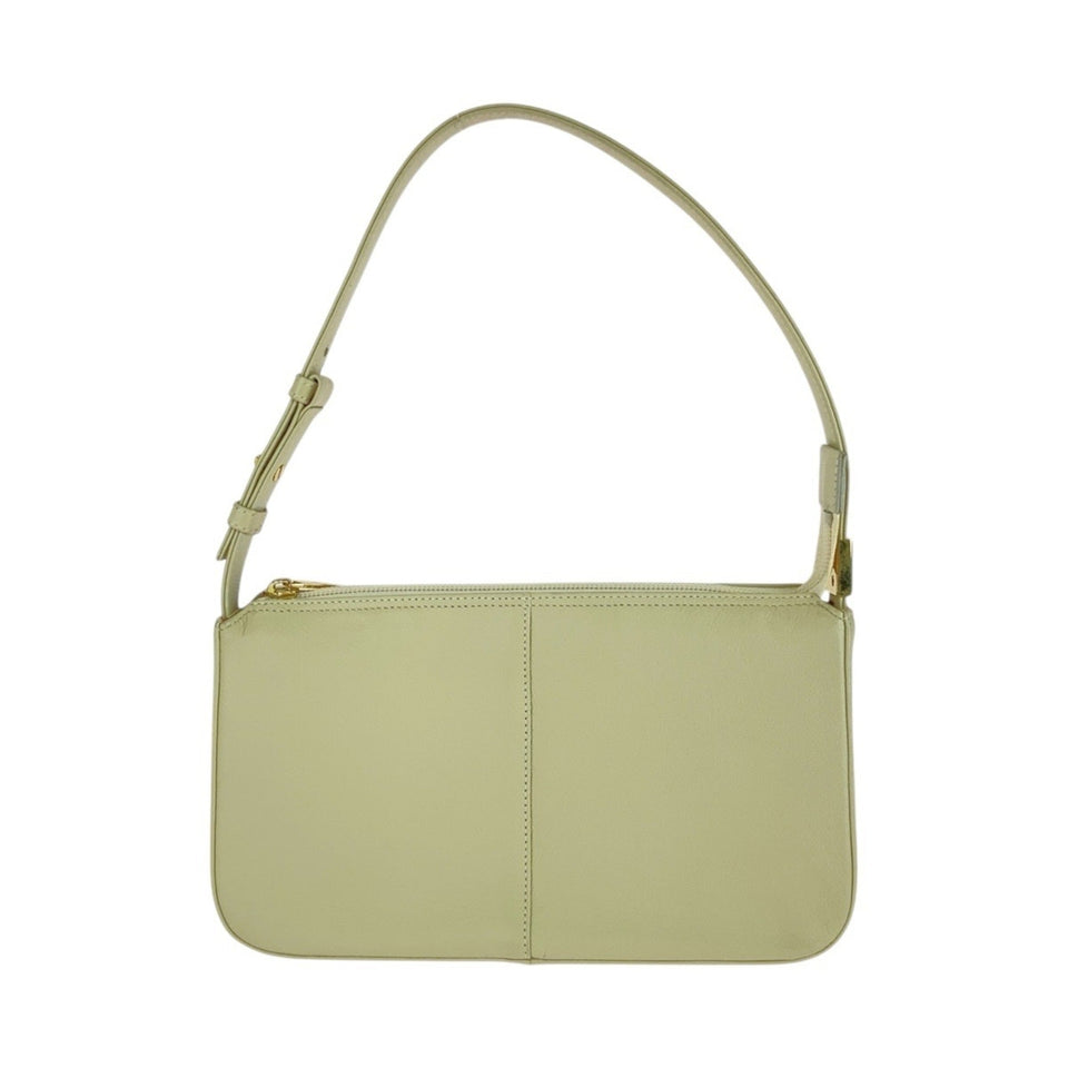 Burberry Cream Off-White Leather Handbag Shoulder Bag ( )