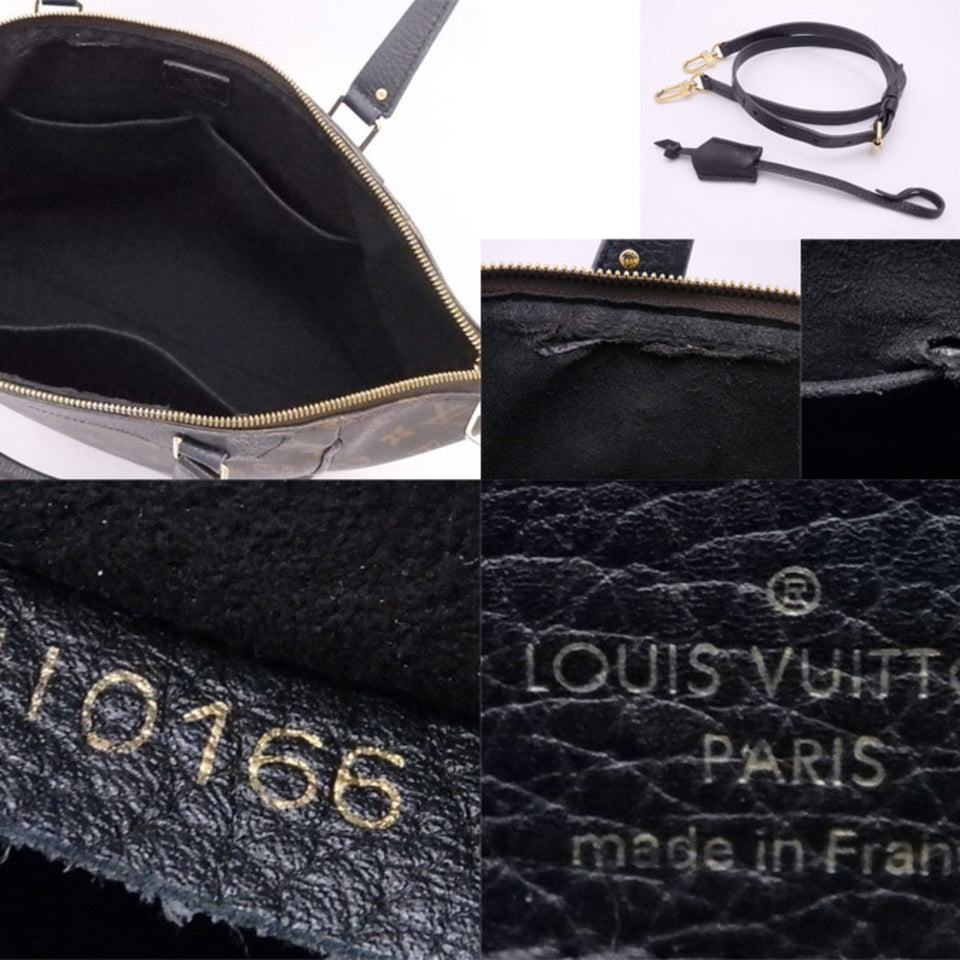 Louis Vuitton 2way Bag Monogram Estrella Brown Black Canvas Leather Handbag Shoulder Ladies