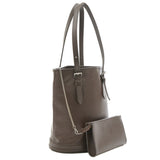 Louis Vuitton Epi Bucket PM Tote Bag with Pouch Mocha Brown