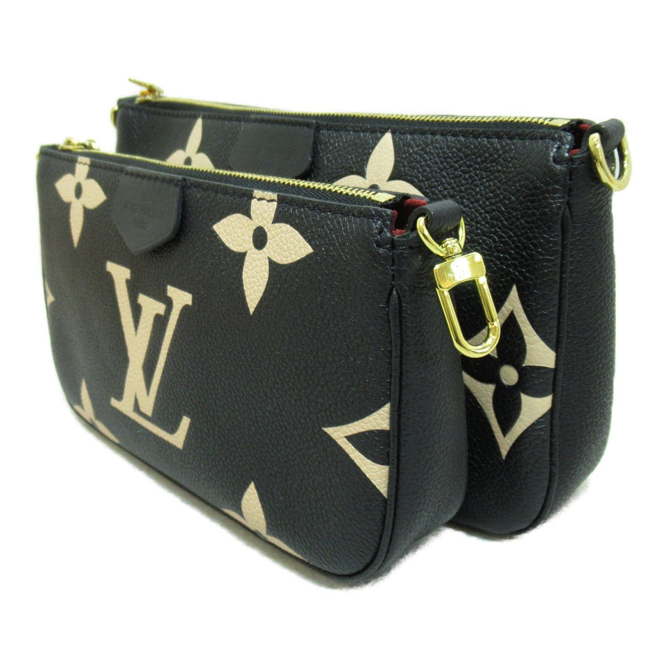 Louis Vuitton Multi Pochette Accessoires Black Monogram empreinte leather Clutch