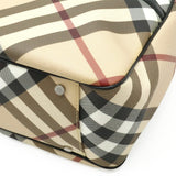 Burberry Beige Black Bordeaux Pvc Patent Leather Shoulder Bag Tote Bag ( )