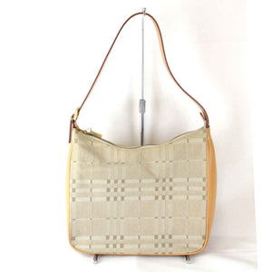 Burberry Brown Canvas Leather Shoulder Bag ( )