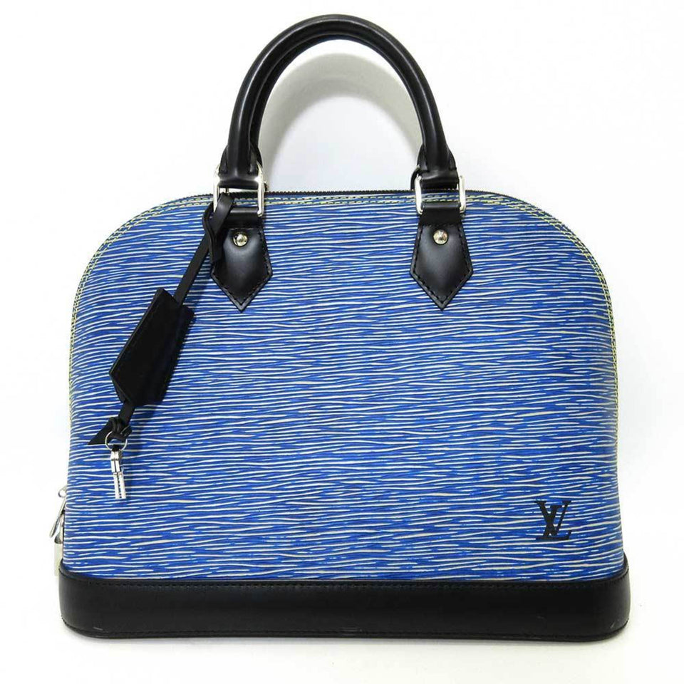 Louis Vuitton Alma PM Blue Handbag Women's Epi