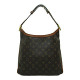 Louis Vuitton Hobo Dauphine MM Shoulder Bag Brown Black Monogram Reverse PVC coated canvas