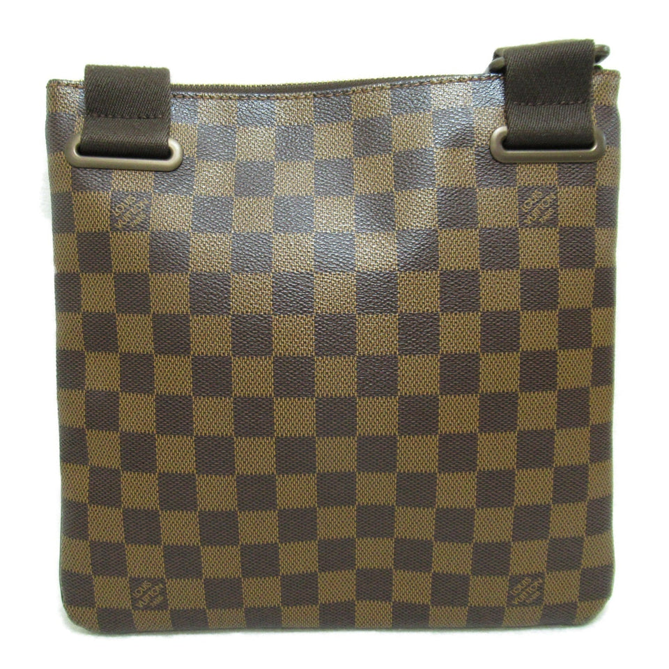 Louis Vuitton Pochette Platt Brooklyn Brown Ebene Damier PVC coated canvas Clutch