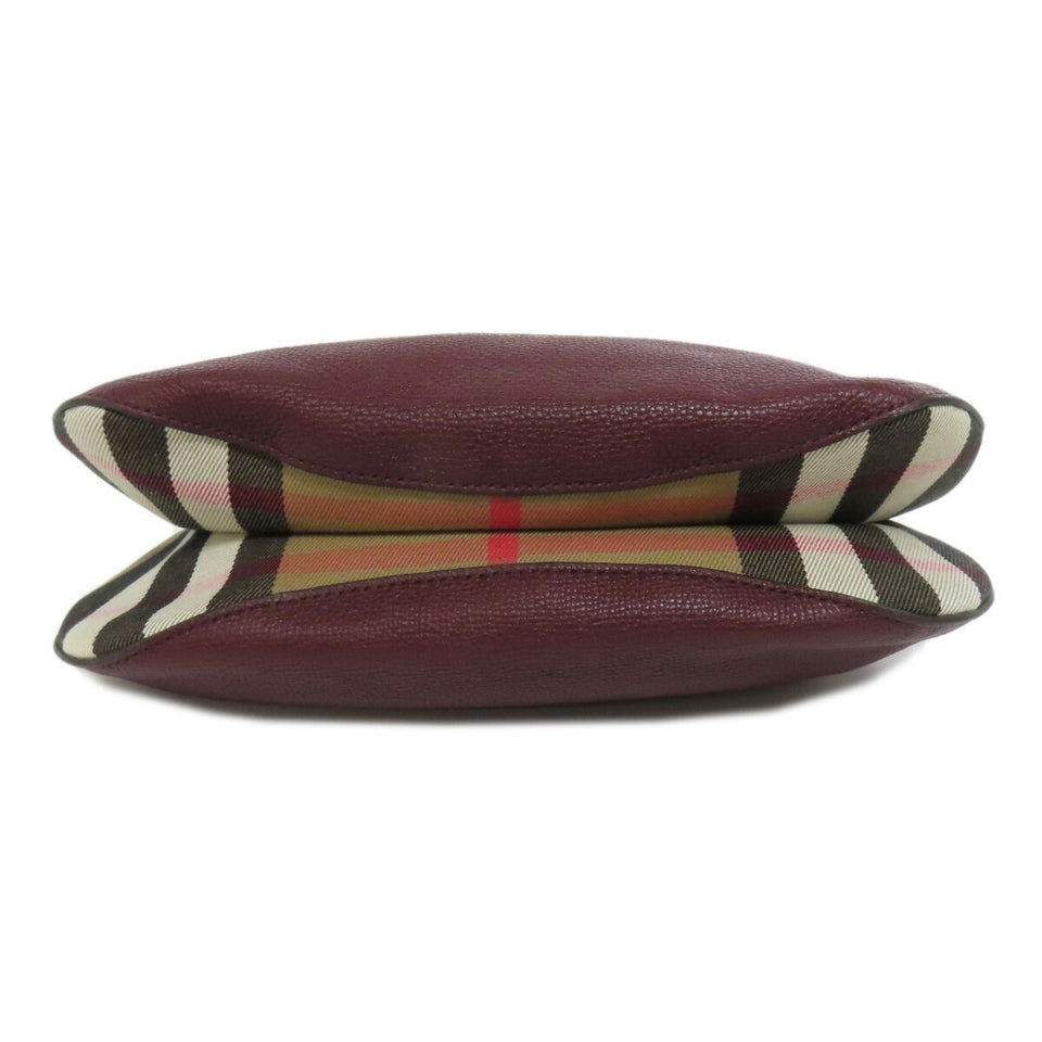 Burberry Bordeaux Leather Shoulder Bag ( )