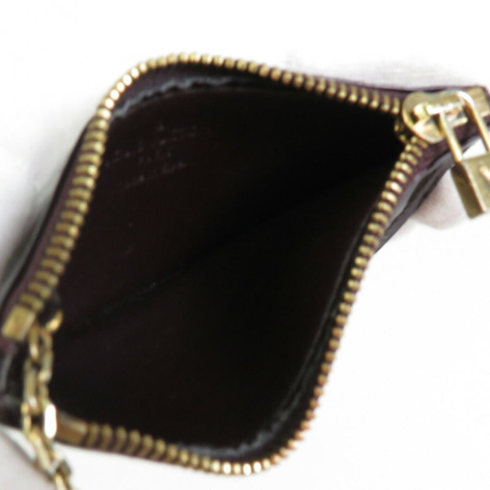 Louis Vuitton coin case key monogram verni pochette cre patent leather amaranto gold unisex Clutch